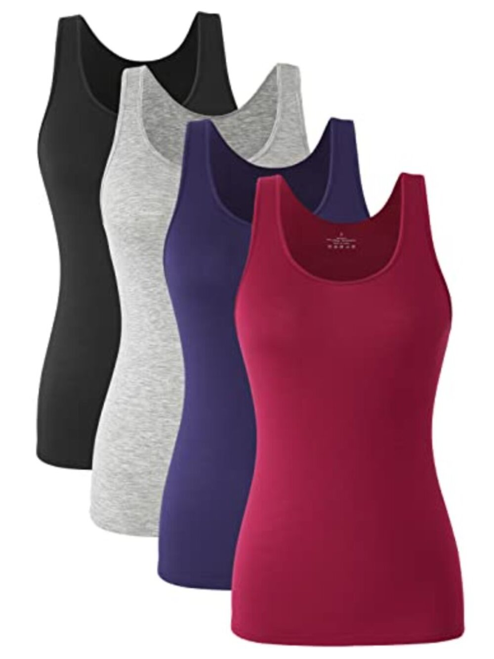 Women's Basic Tank Tops Modal Spandex Scoop Neck Layering Yoga Cami